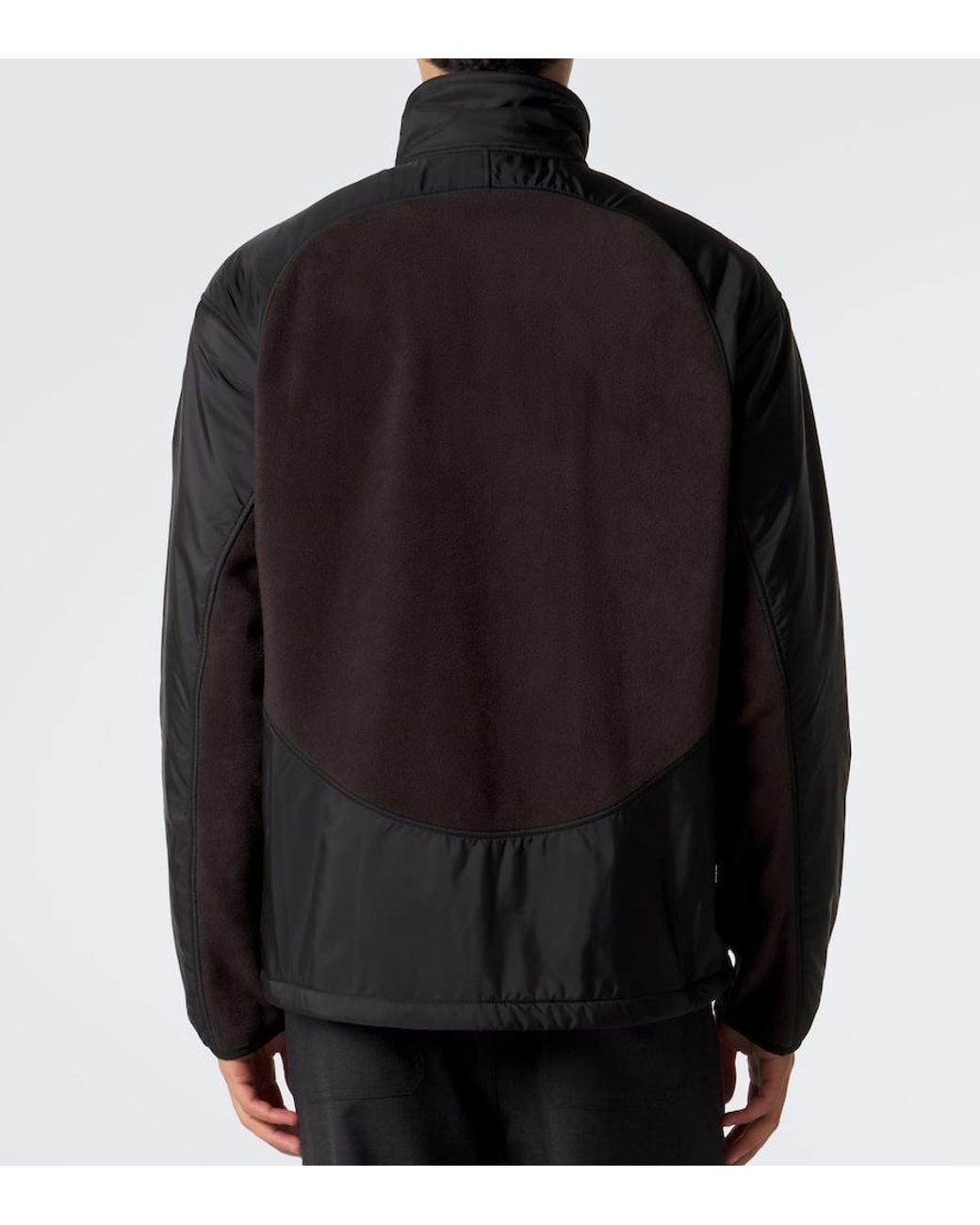 Prada Black Re-Nylon And Fleece Track Jacket for men