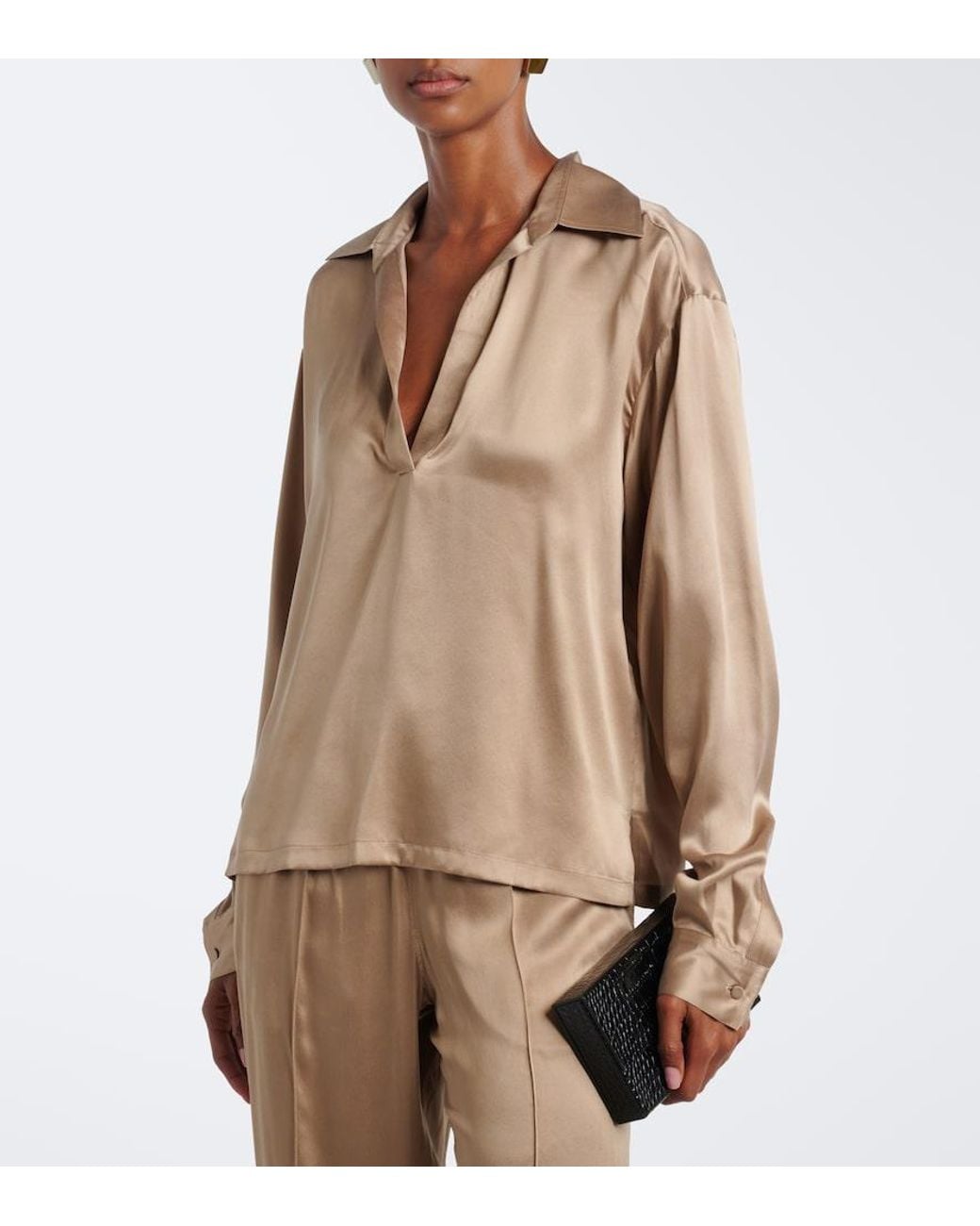 Tom Ford Natural Silk Satin Blouse