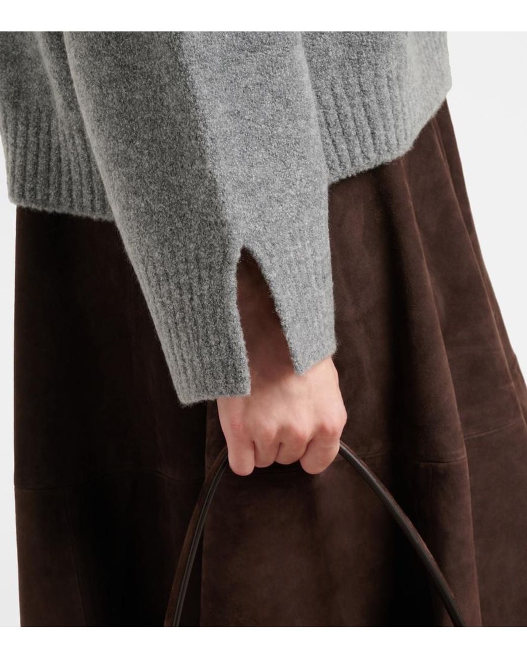 Jardin Des Orangers Gray Wool And Cashmere-Blend Turtleneck Sweater