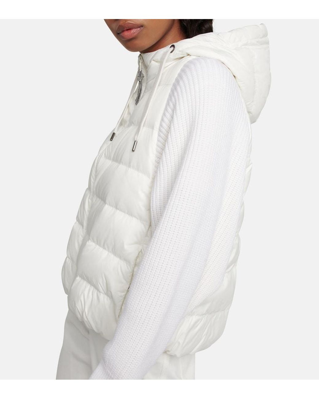 Brunello Cucinelli White Wool And Cashmere-Blend Knit Jacket