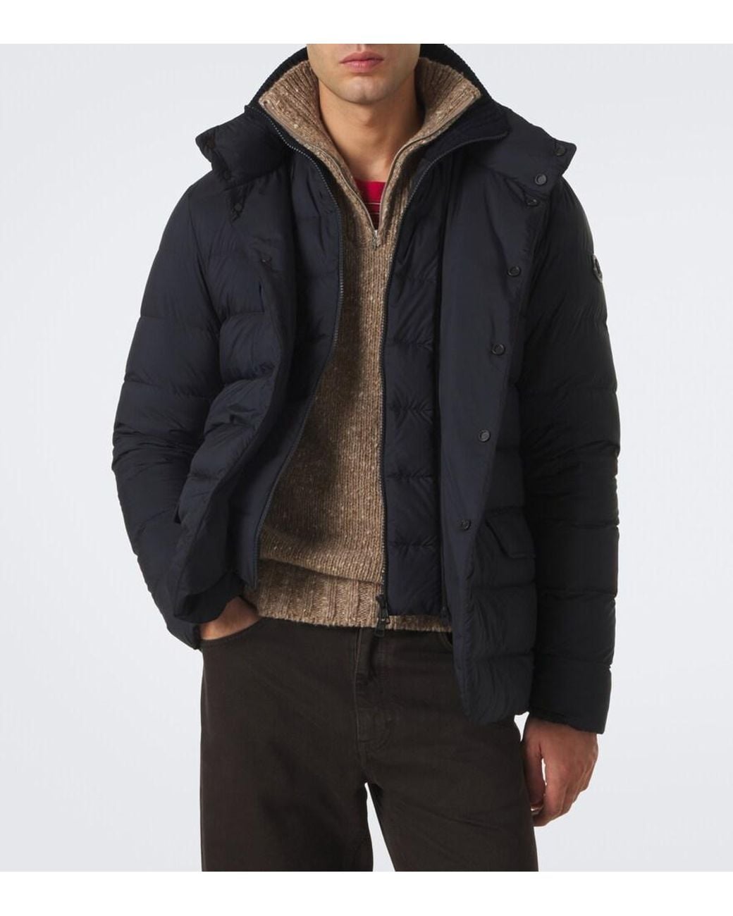 Moncler Blue Elarune Hooded Down Jacket for men