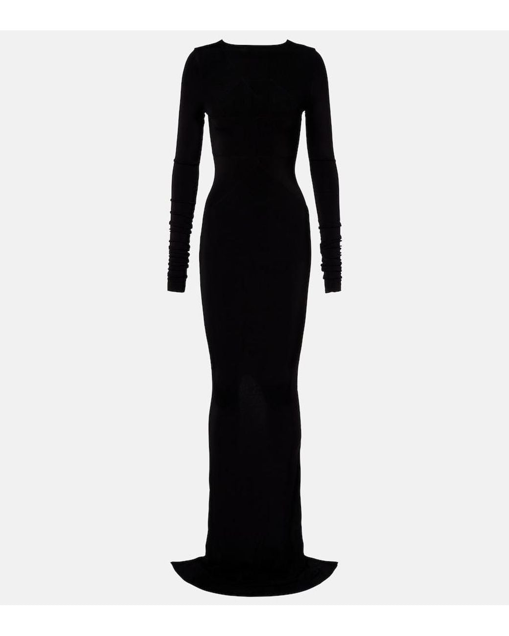 Rick Owens Black Temple Gown