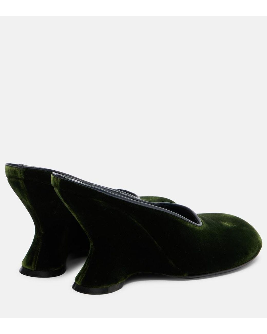 Dries Van Noten Black 95 Velvet Wedges