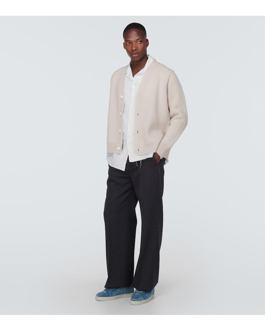 Christian Louboutin Blue Louis Suede Sneakers for men