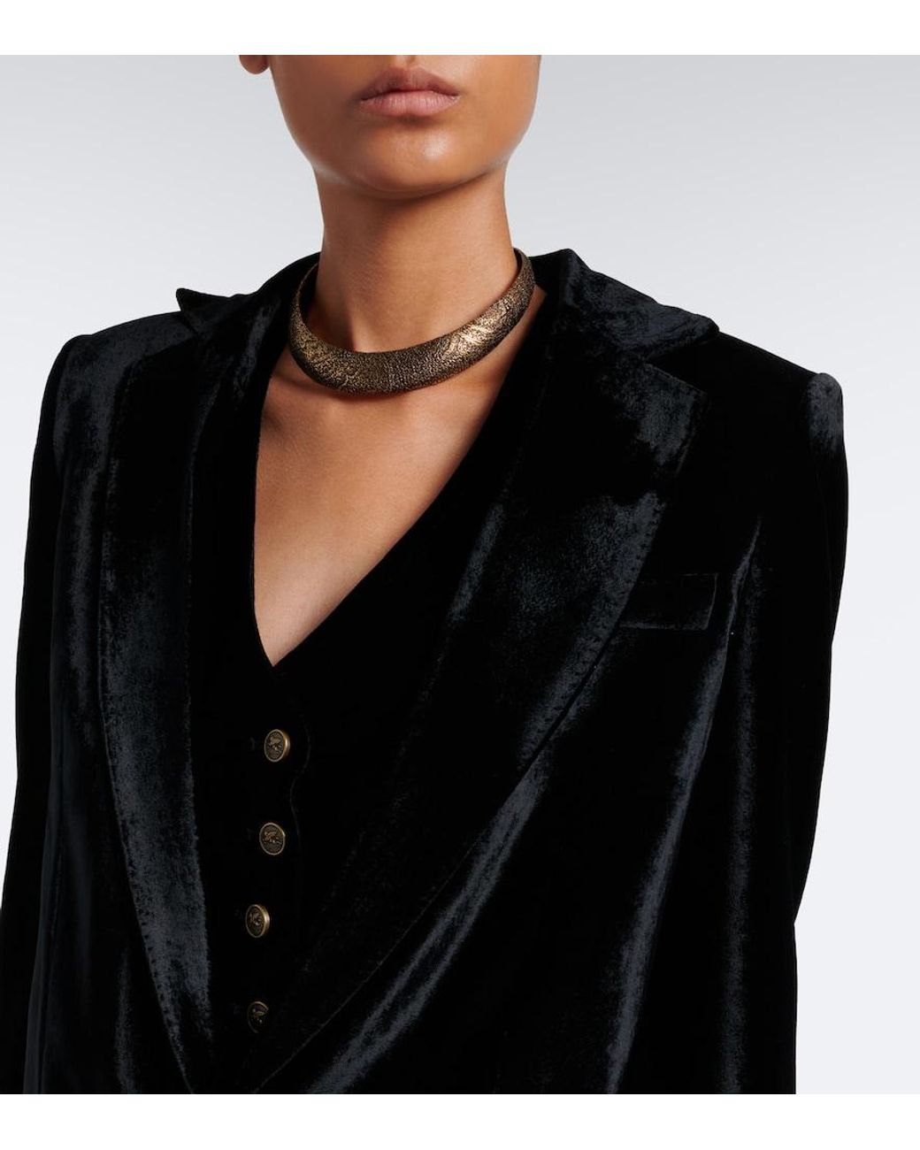 Etro Black Velvet Blazer
