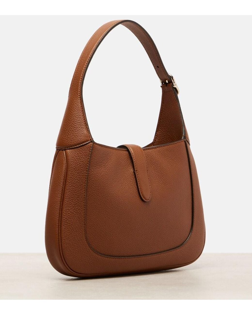 Gucci Brown Jackie 1961 Small Leather Shoulder Bag