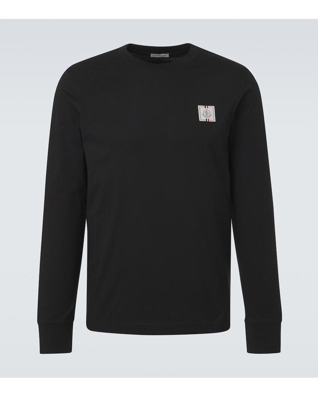 Moncler Black Cotton Jersey T-Shirt for men