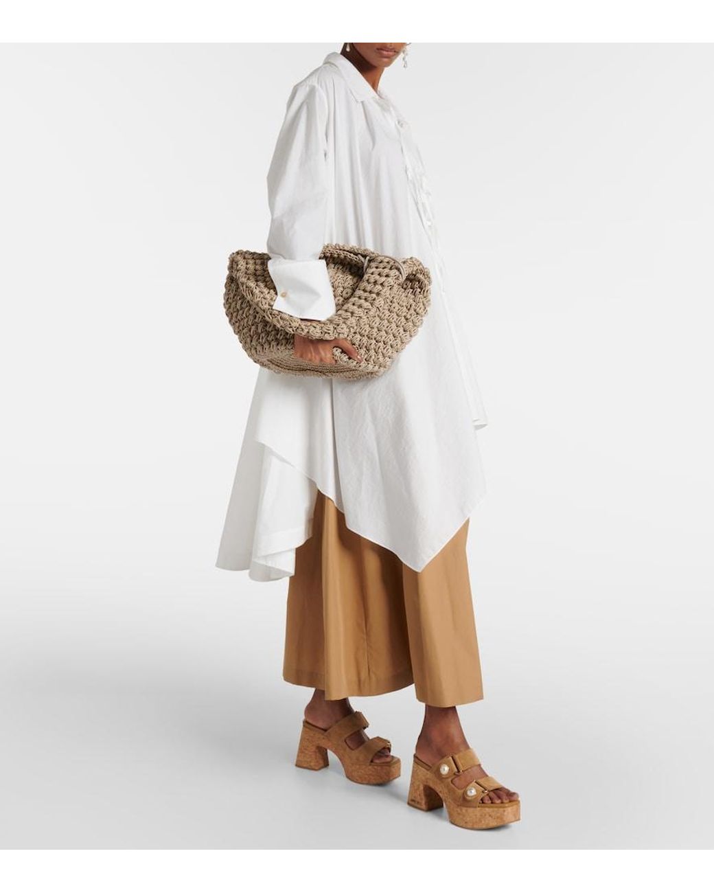 Jimmy Choo Brown Fayence 95 Suede Platform Mules