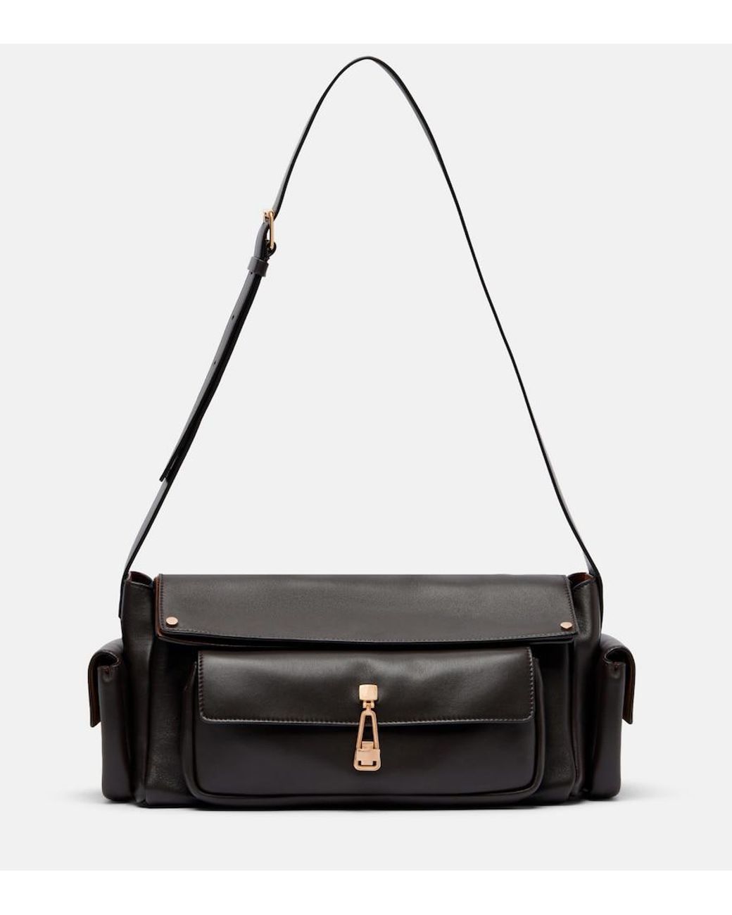 Gabriela Hearst Black Jebb Small Leather Shoulder Bag