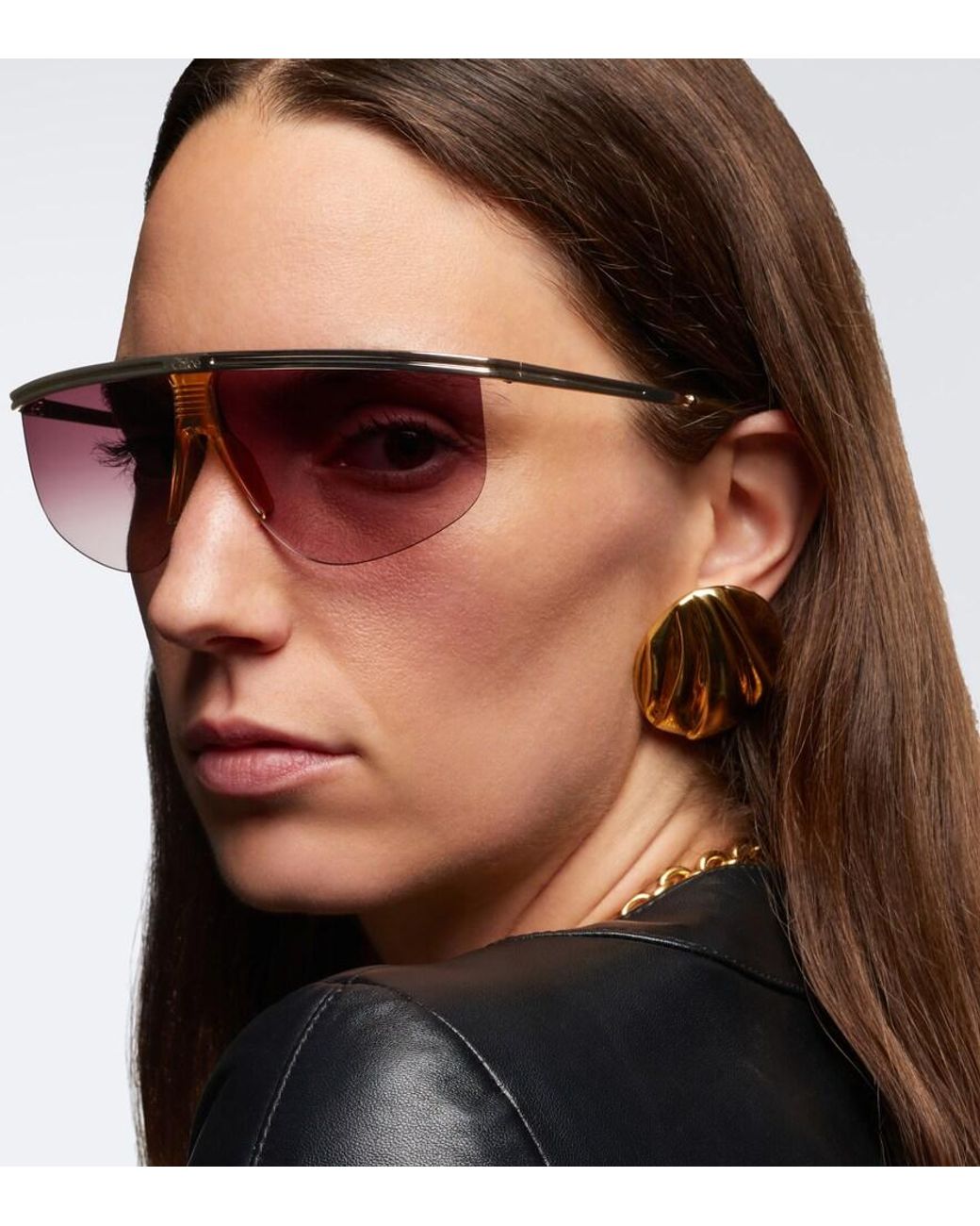 Chloé Purple Mask Sunglasses