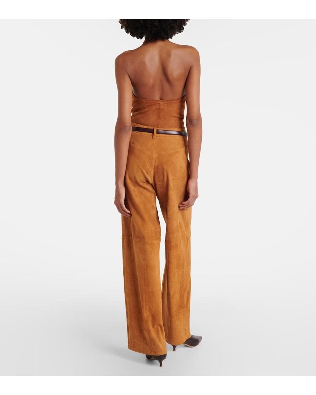 Stouls Brown Cherry Suede Minidress