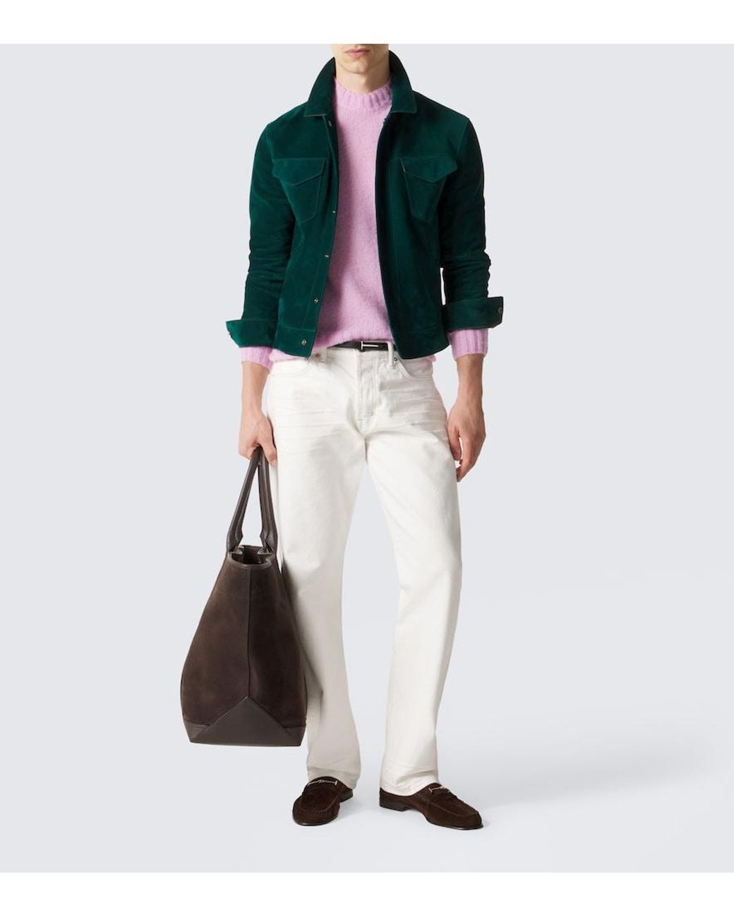 Tom Ford Brown Suede Loafers for men