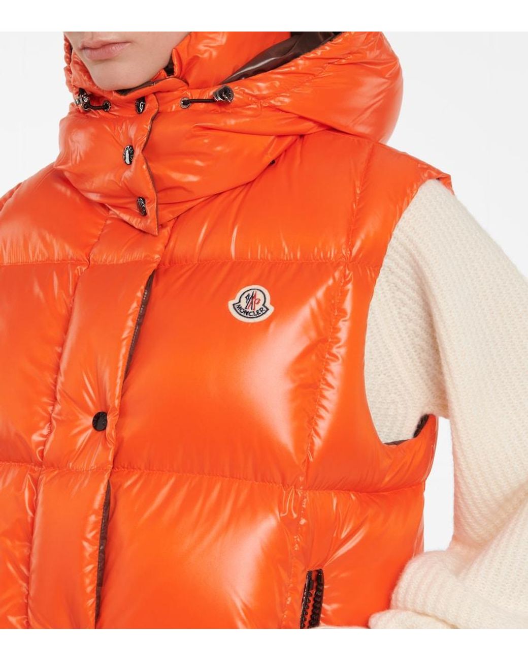 Moncler Orange Luzule Puffer Vest