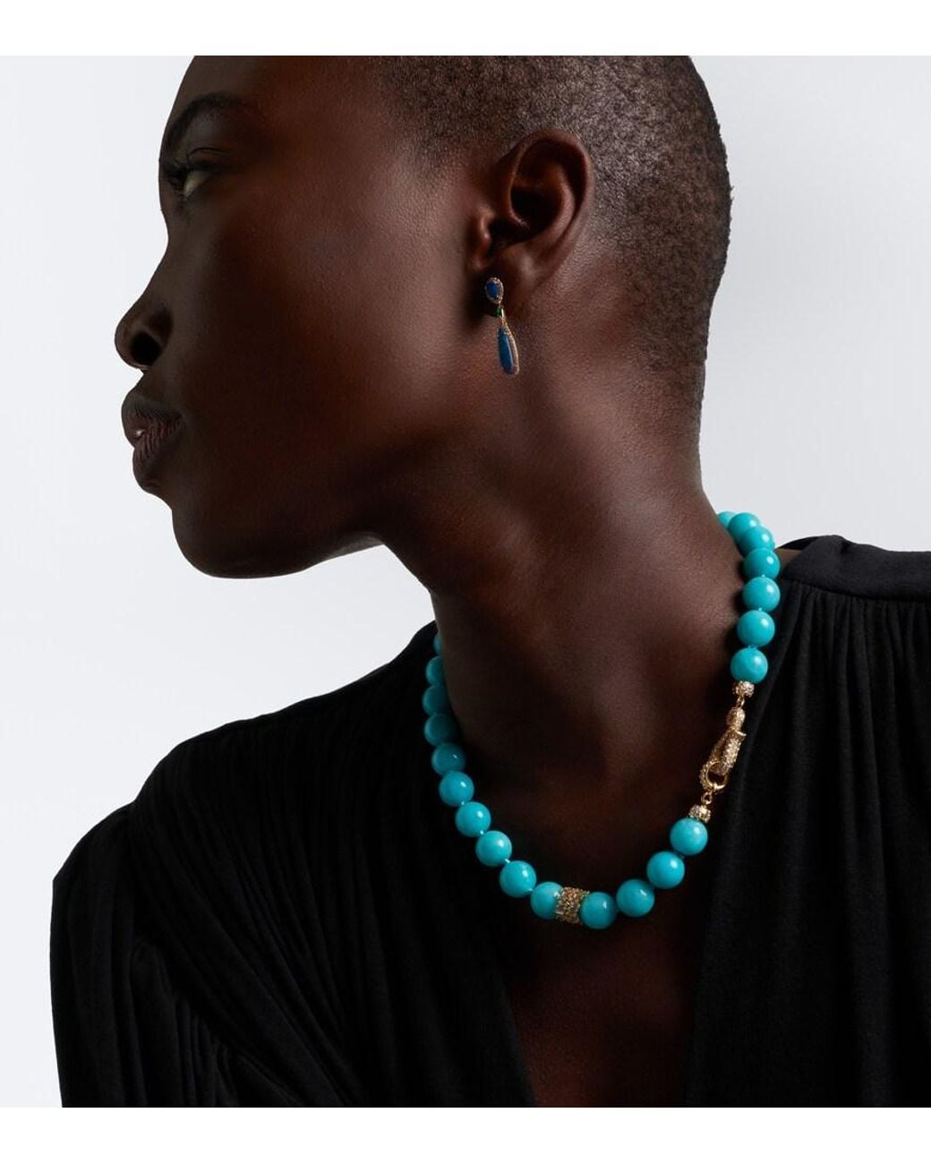 Suzanne Kalan Blue 18Kt Necklace With Amazonites And Diamonds