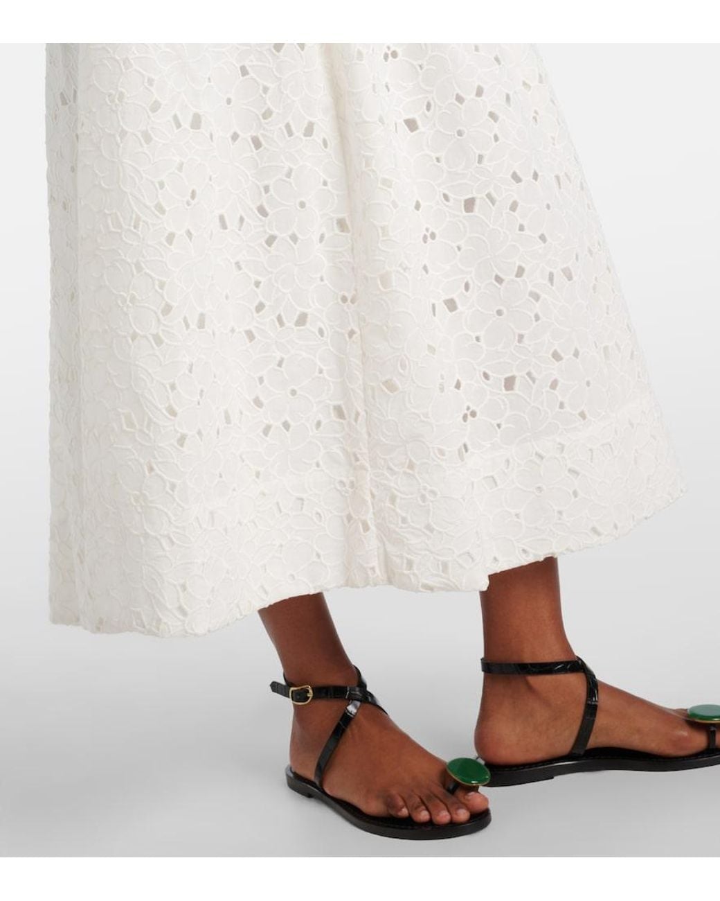 Jonathan Simkhai White Kittiya Broderie Anglaise Cotton Midi Dress