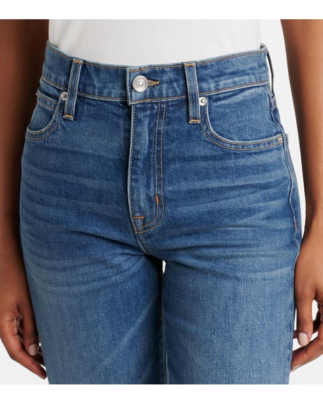 SLVRLAKE Denim Blue Virginia Straight Jeans