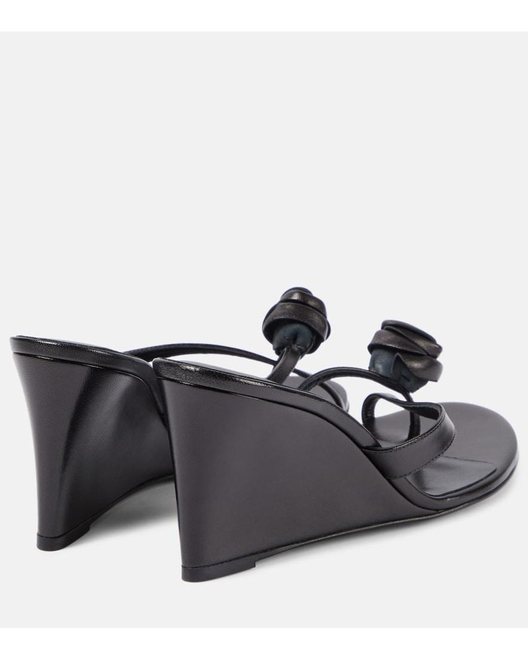 Magda Butrym Black Wedge Heeled Sandals