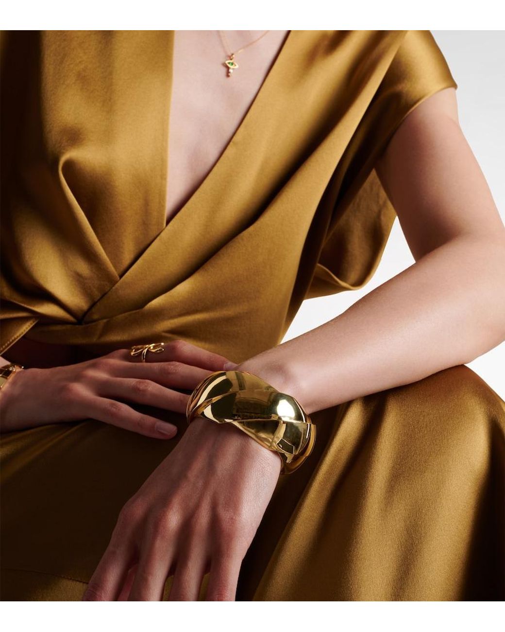 Ileana Makri Metallic Blaze 18Kt Cuff Bracelet