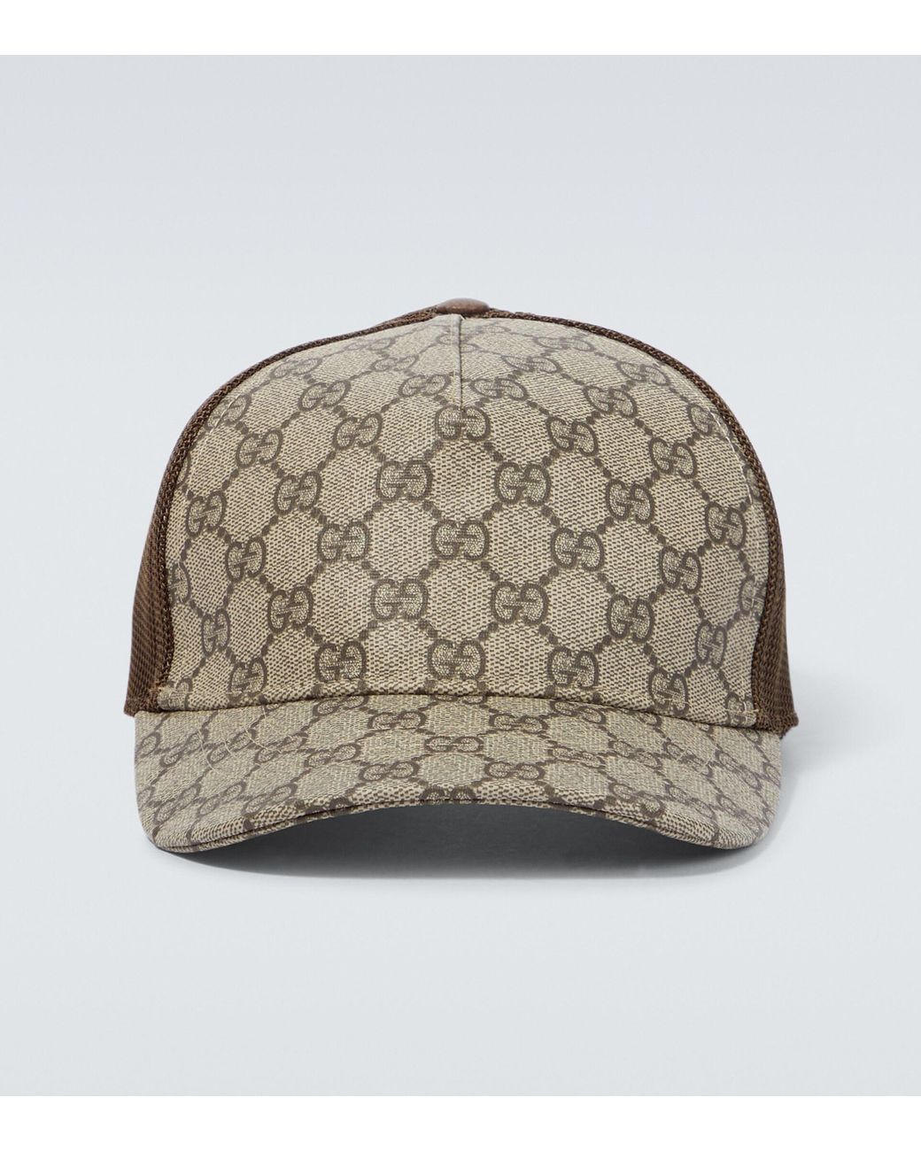 Gucci Men, GG Maxi baseball cap, Black, Patterned, M, Hats, Leather