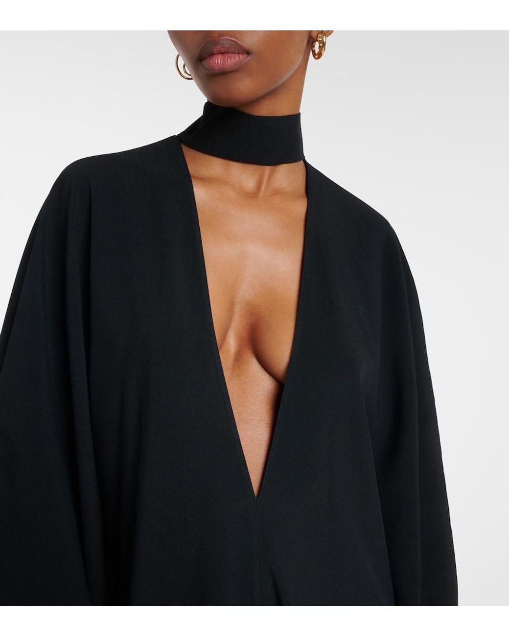 Taller Marmo Black Ooo Crepe Cady Kaftan