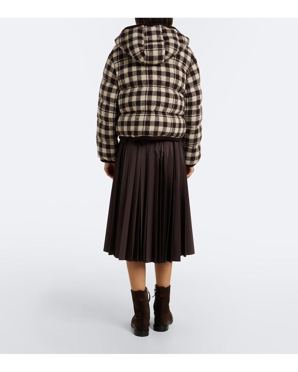 Moncler Black Pleated Midi Skirt