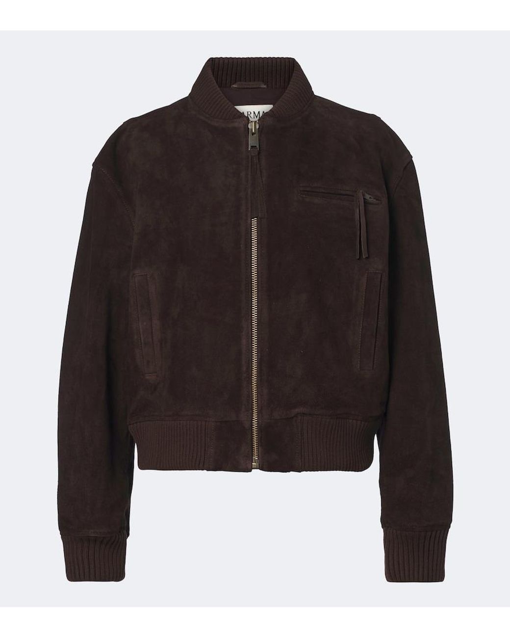 Arma Black Elysia Suede Bomber Jacket