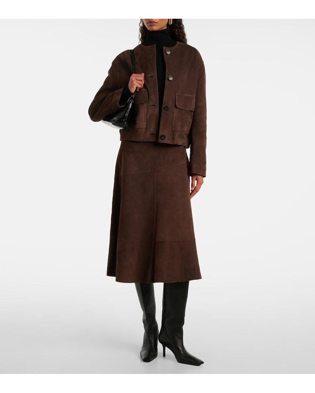 Yves Salomon Brown Suede Jacket