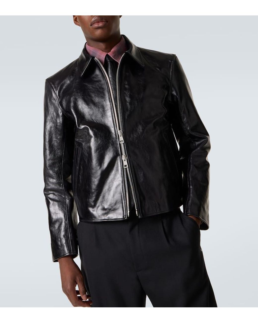 Our Legacy Mini Leather Blouson Jacket in Black for Men | Lyst