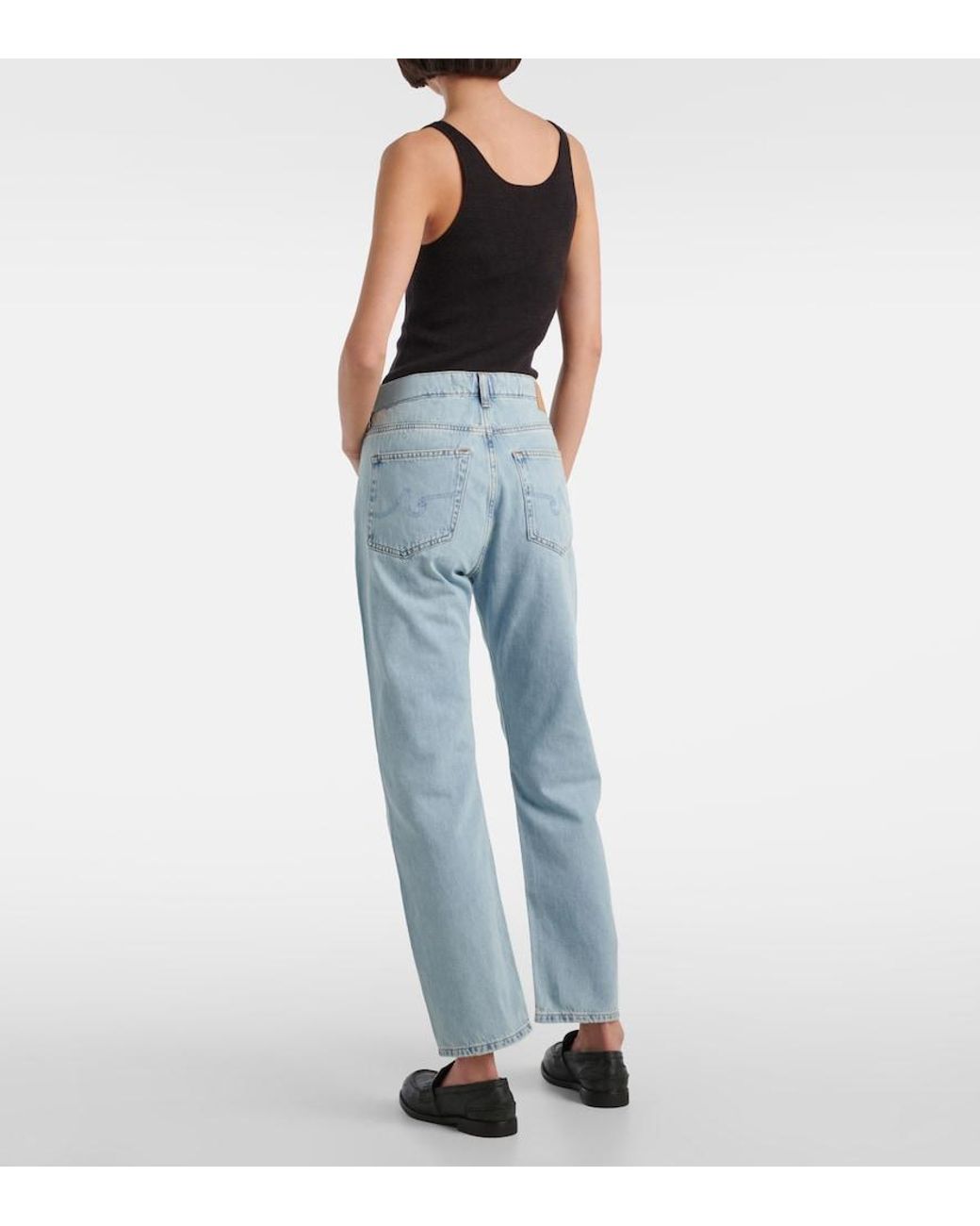 AG Jeans Blue American Mid-Rise Slim Jeans