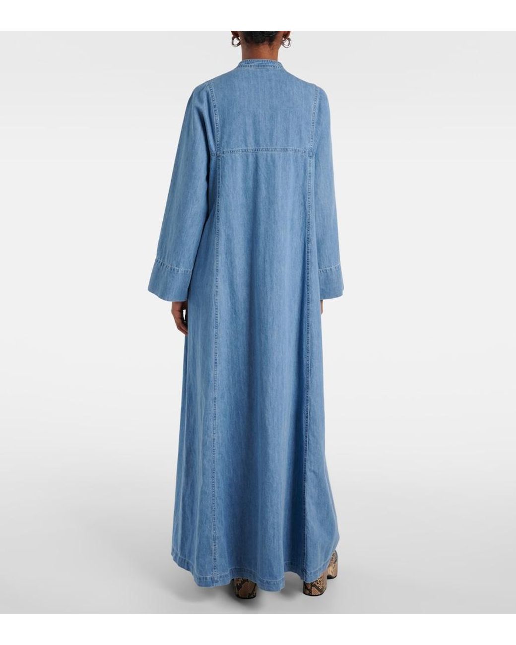 Dries Van Noten Blue Denim Maxi Dress