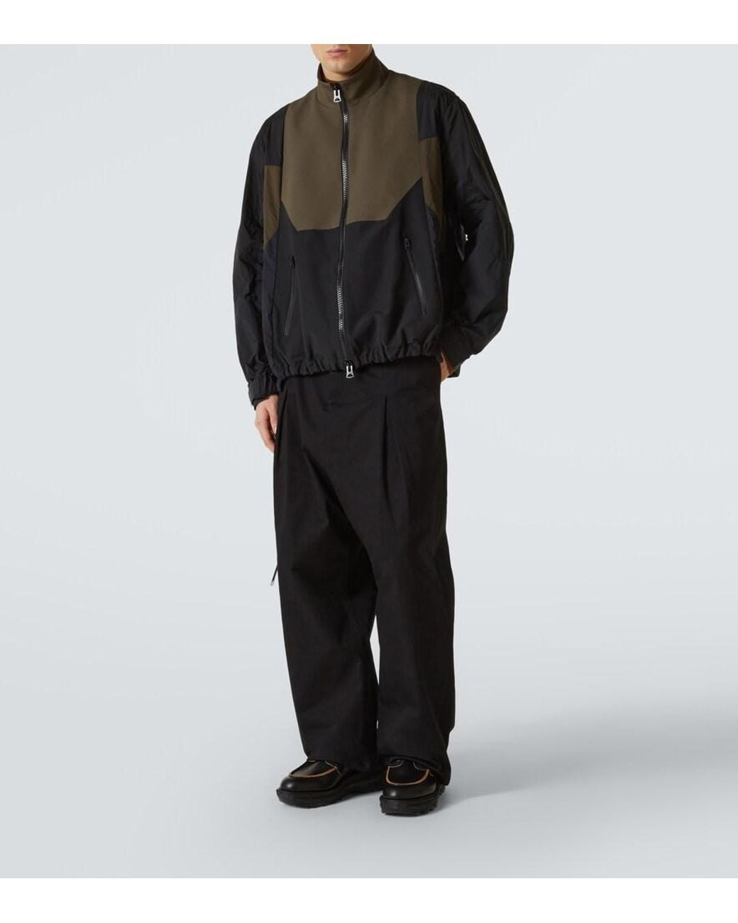 Sacai Black Matelasse Twill Jacket for men