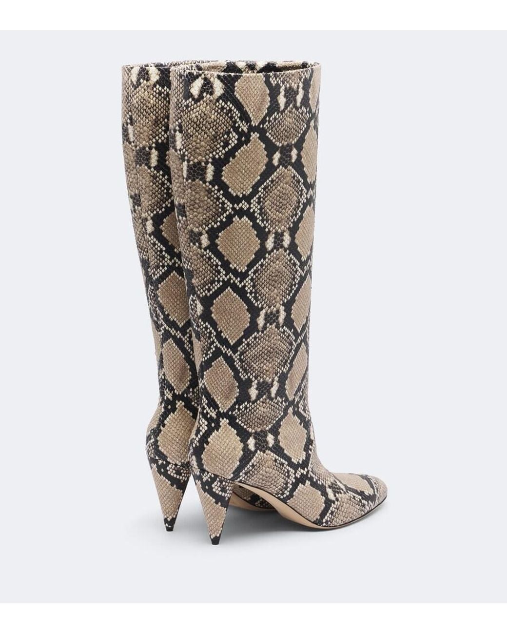Victoria Beckham Natural Maverick Leather Knee-High Boots