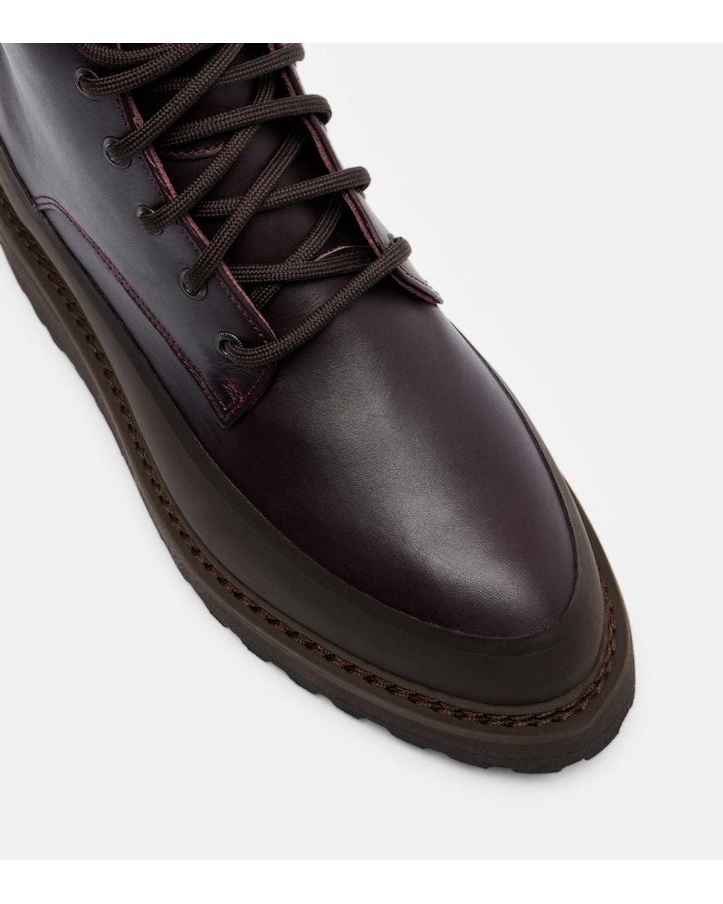 Le Monde Beryl Black Dolomite Leather Lace-Up Boots