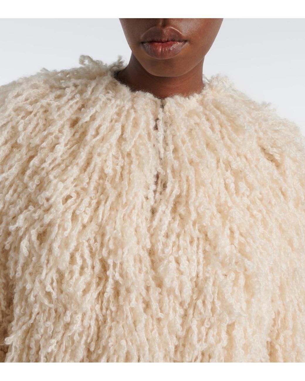 Fendi Natural Mohair, Cashmere, Silk, And Wool Jacket