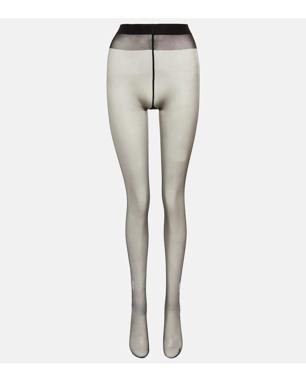 Saint Laurent Multicolor Monogram Crystal-Embellished Tights