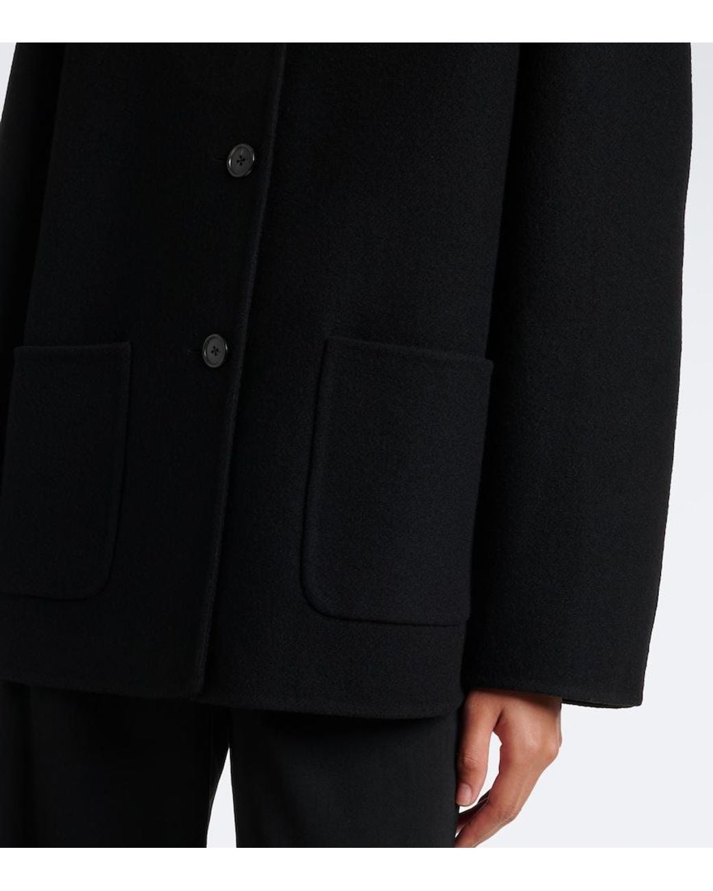 The Row Black Quintus Wool And Cashmere-Blend Jacket