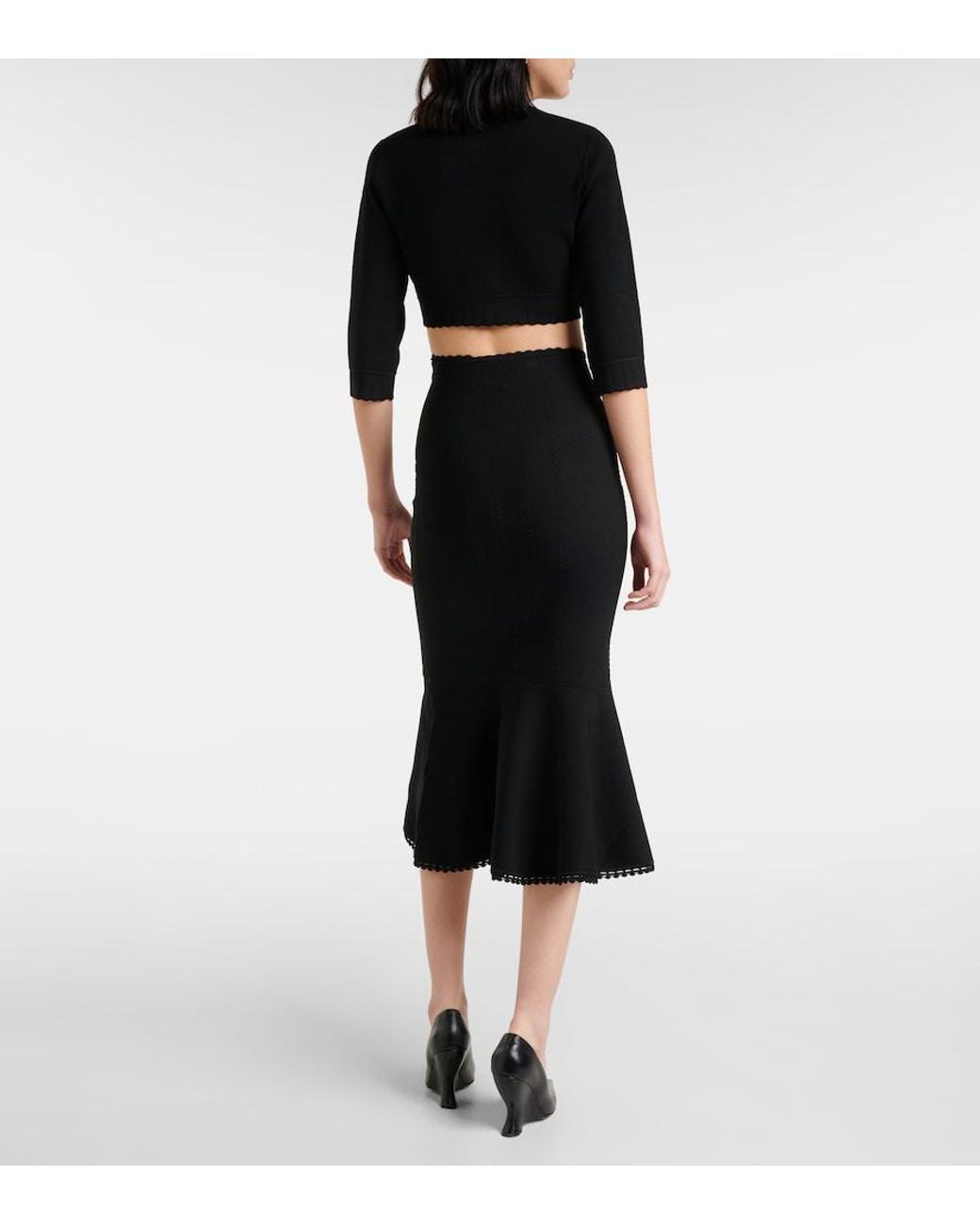 Victoria Beckham Black Midi Skirts
