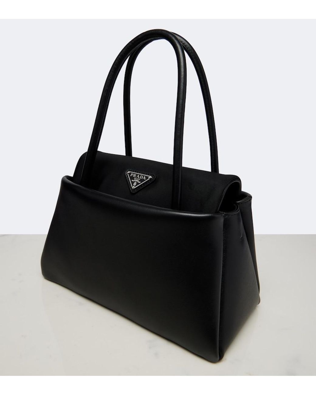 Prada Black Passage Small Leather Top-Handle Bag