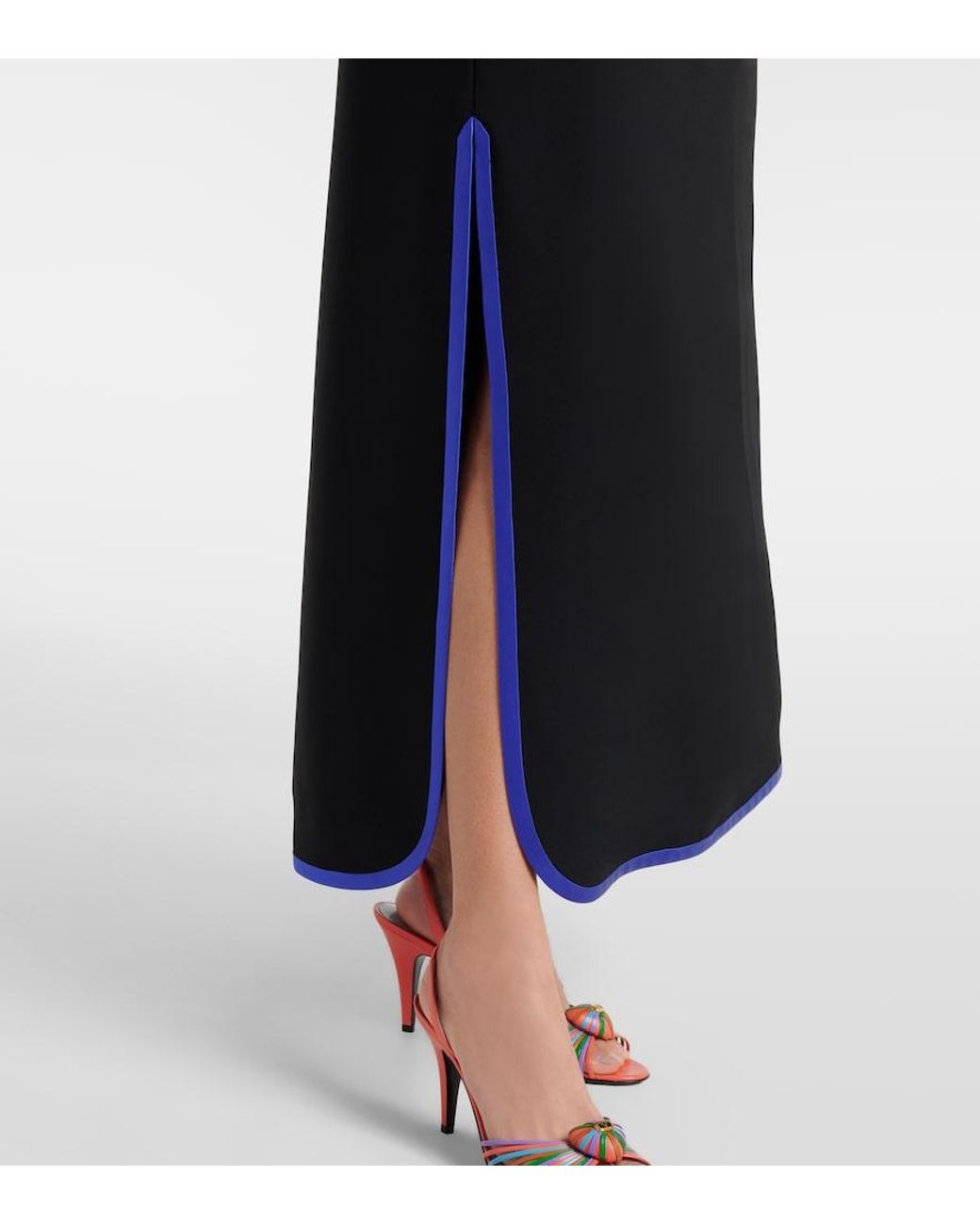 Valentino Garavani Black Vgold Cady Couture Maxi Dress