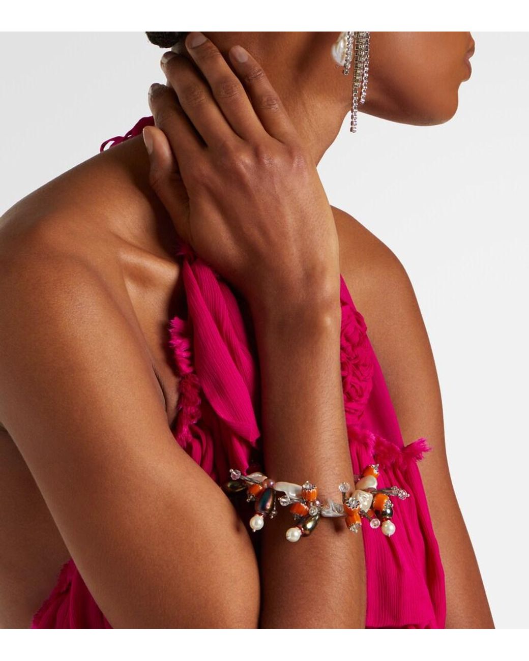Dries Van Noten White Embellished Bracelet