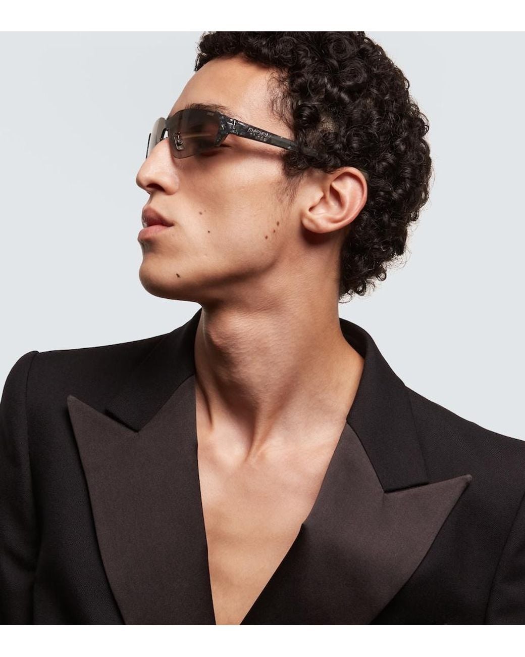 Dior Gray Diorbay M1U Shield Sunglasses for men