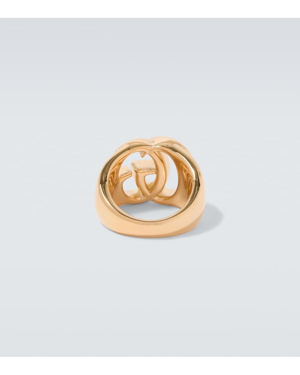 Gucci Metallic Gg Marmont Ring for men
