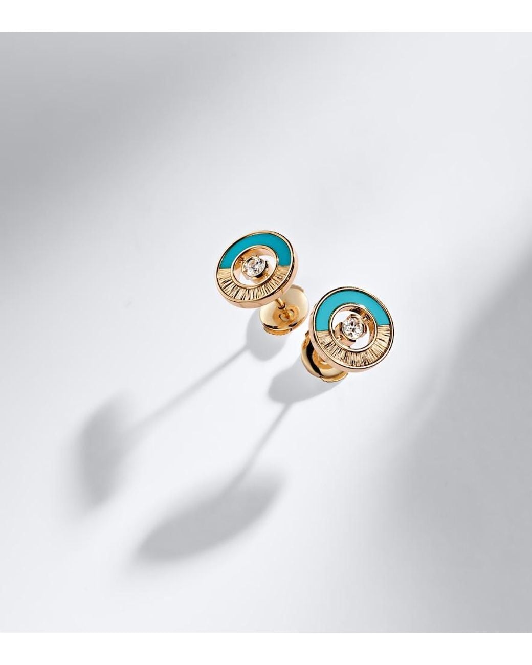 Piaget Blue Possession Vibrant Palace 18Kt Rose Earrings With And Diamonds