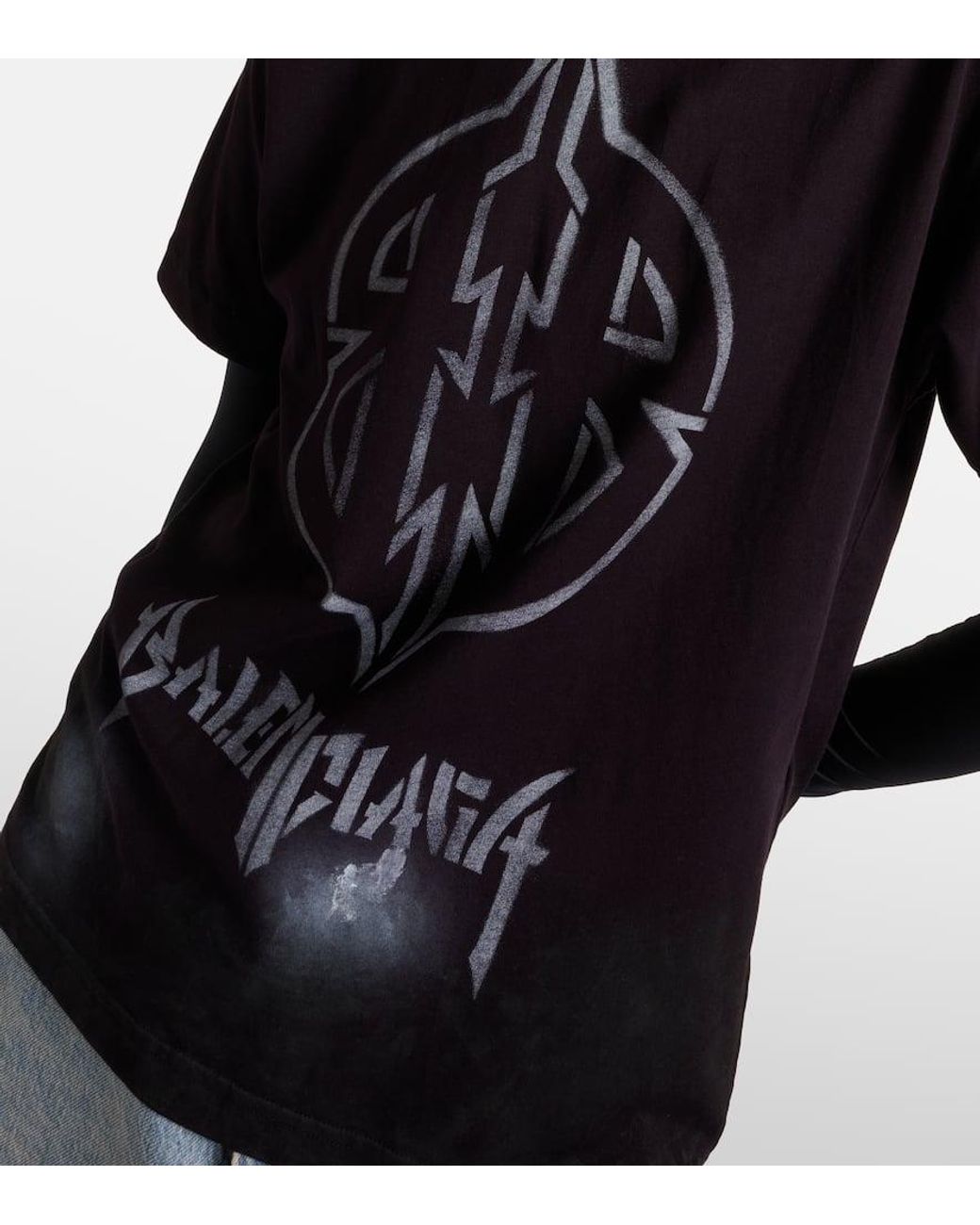 【大人気！】BALENCIAGA l BB Stencil Vintage Tシャツ BALENCIAGA Metal Bb Stencil Vintage Cotton T-shirt Balenciaga