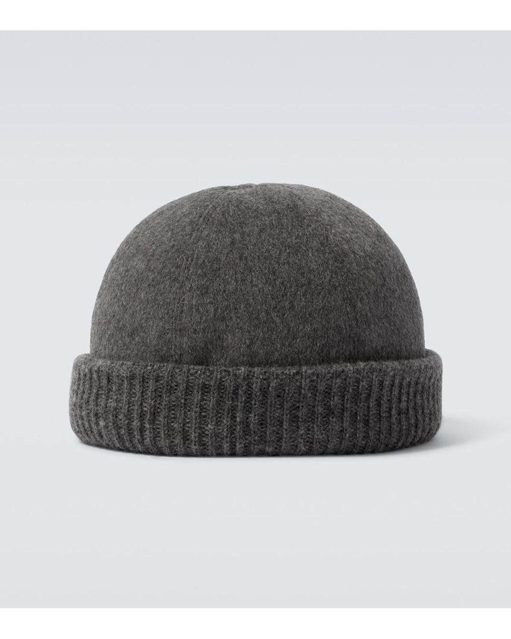 Loro Piana Gray Cashmere Beanie for men