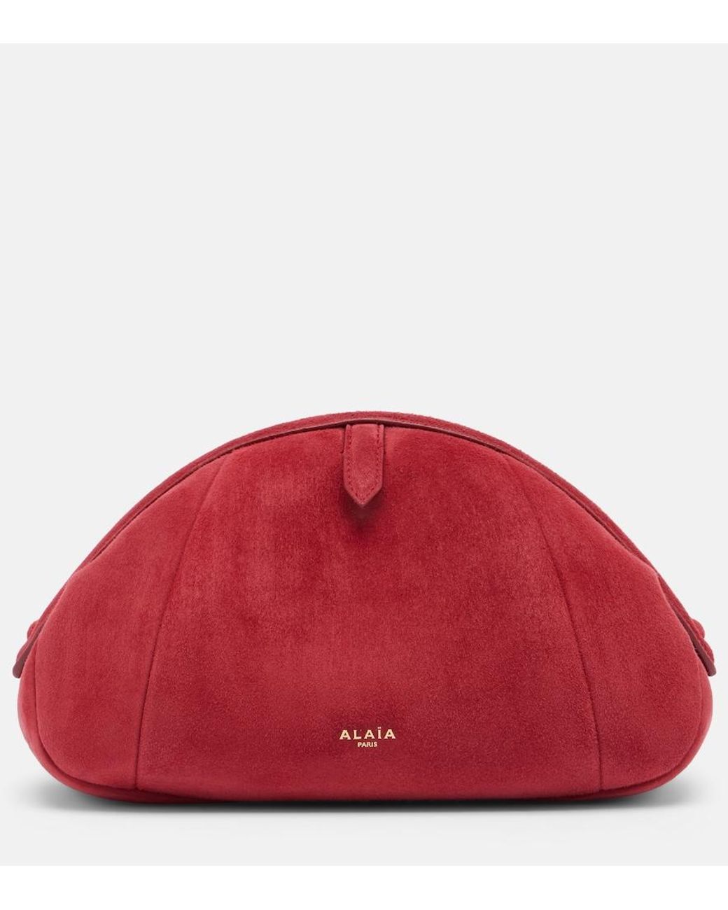 Alaïa Red Purse Small Suede Clutch