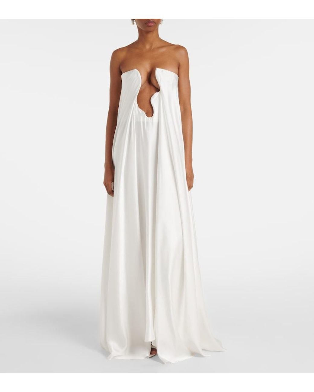 Christopher Esber White Salacia Silk Maxi Dress