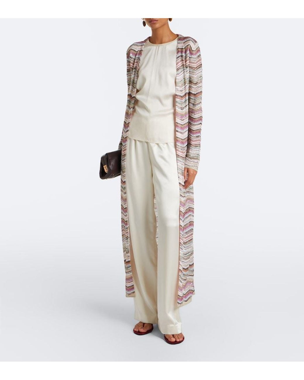 Missoni Gray Zigzag Lame Cardigan