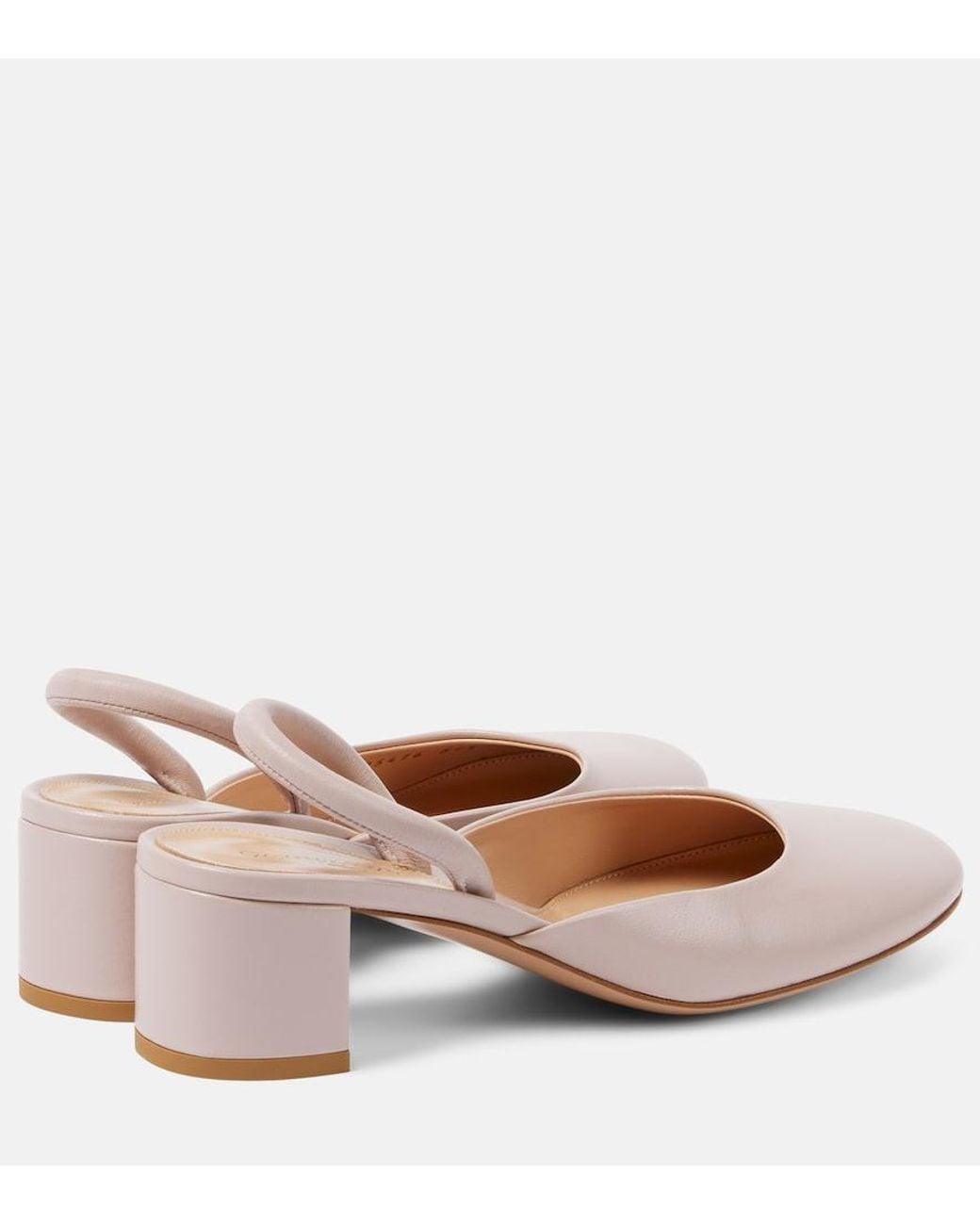 Gianvito Rossi Pink Tivoli Leather Mules
