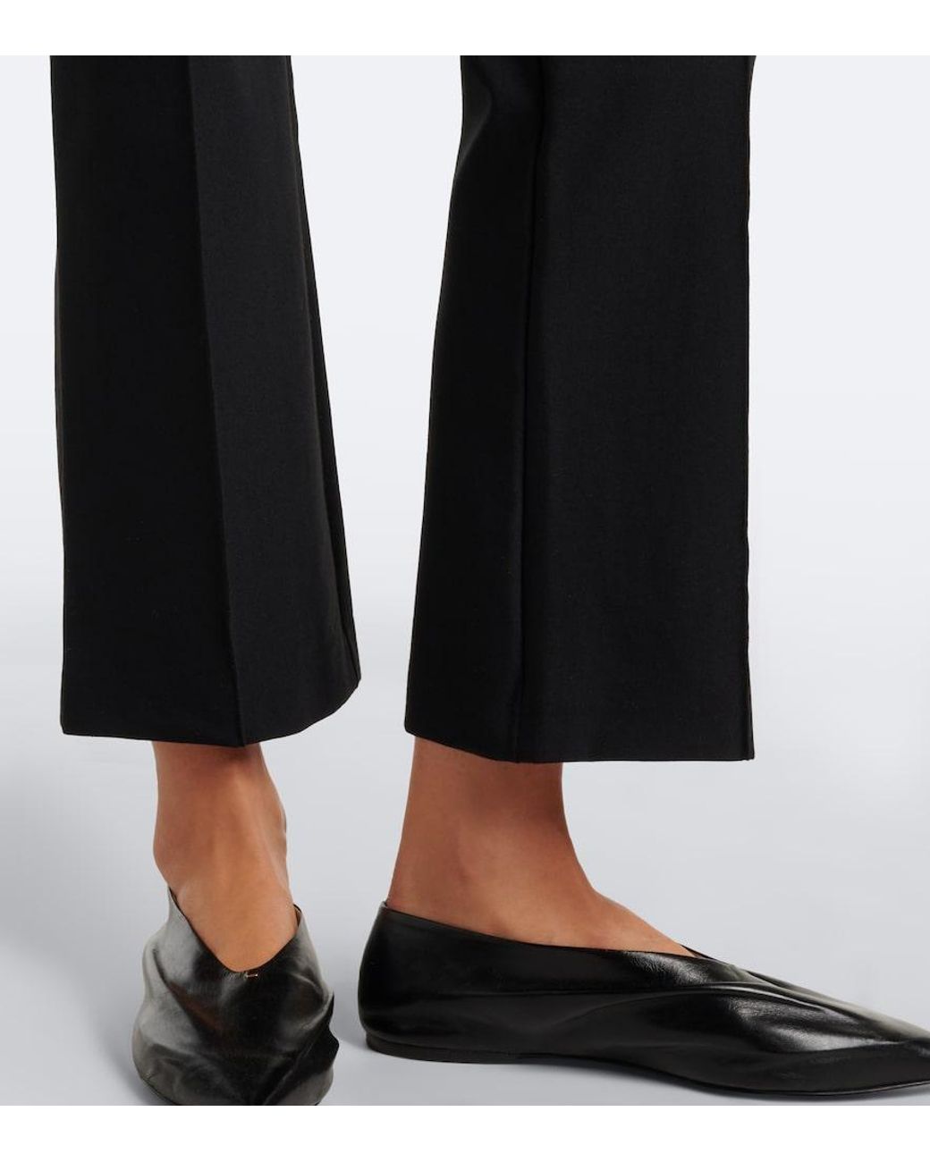 Vince Black Niki Cropped Flared Pants